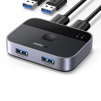 Ugreen CM757 2in1 Adapter 2x USB-A 3.0 (Eingang) / 2x USB-A (Ausgang) - Grau