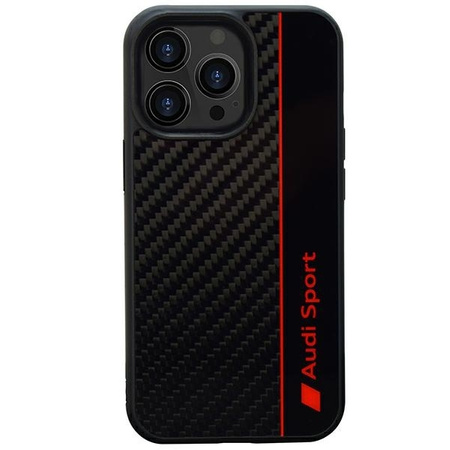 Audi Carbon Fiber Stripe iPhone 13 Pro Max 6.7&quot; black/black hardcase AUS-TPUPCIP13PM-R8/D1-BK