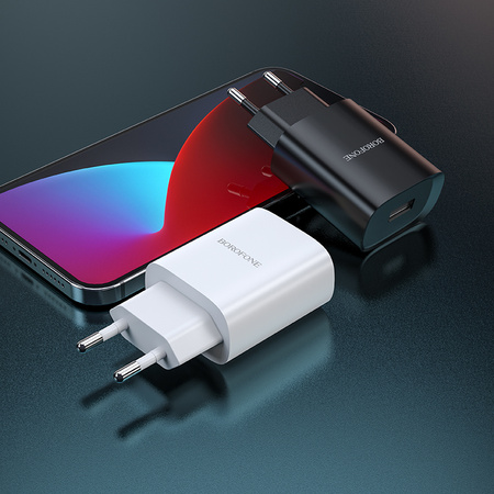 Borofone Ładowarka sieciowa BN1 Innovative - USB - 2,1A z kablem USB na Typ C czarna