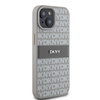 DKNY DKHCP15MPRTHSLE iPhone 15 Plus / 14 Plus 6.7" beżowy/beige hardcase Leather Mono Stripe & Metal Logo