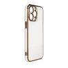 Lighting Color Case for Samsung Galaxy A12 5G gold frame gel cover white