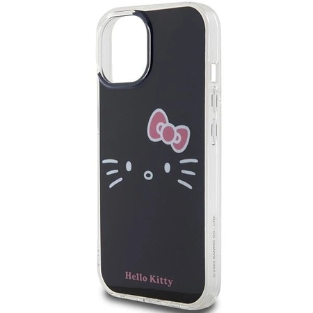 Hello Kitty IML Kitty Face Hülle für iPhone 15 – Schwarz