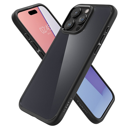 Etui Spigen Ultra Hybrid na iPhone 15 Pro Max - przezroczysto-czarne