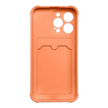 Card Armor Case etui pokrowiec do iPhone 13 Pro portfel na kartę silikonowe pancerne etui Air Bag pomarańczowy