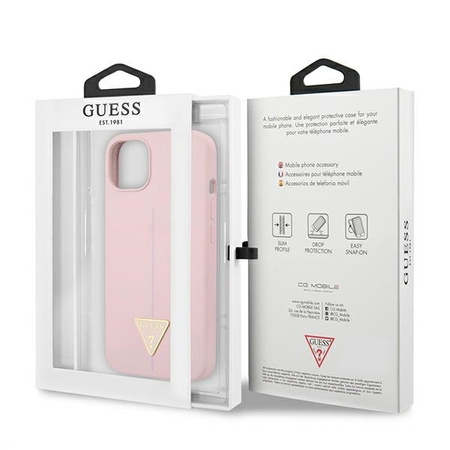 Guess GUHCP13SSLTGU iPhone 13 mini 5.4 &quot;lila / lila Hardcase Silikondreieck