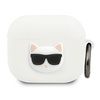 Karl Lagerfeld KLACA3SILCHWH AirPods 3 cover biały/white Silicone Choupette