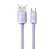 Baseus Crystal Shine Series Fast Charging Data Cable USB to Type-C 100W 1.2m Purple