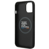 Original Case IPHONE 14 BMW Leather Stamp Tricolor MagSafe (BMHMP14S22PTDK) black