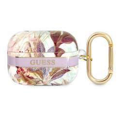 Schutzhülle APPLE AIRPODS PRO Guess AirPods Flower Strap Collection (GUAPHHFLU) violett