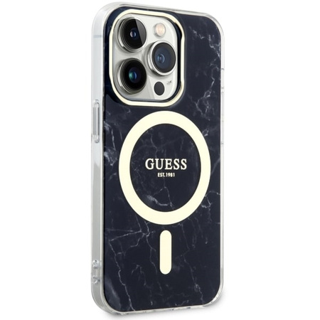 Guess GUHMP14XPCUMAK iPhone 14 Pro Max 6.7&quot; black/black hardcase Marble MagSafe