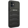 AMG AMHCP12SGSEBK iPhone 12 mini 5,4" czarny/black hardcase Leather Debossed Lines