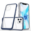 Klare 3-in-1-Hülle für iPhone 11 Pro, blauer Rahmen, Gel-Cover