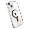 Speck Presidio Perfect-Clear ClickLock & Magsafe - Etui iPhone 15 Plus / iPhone 14 Plus (Clear / Chrome Finish / Serene Silver)