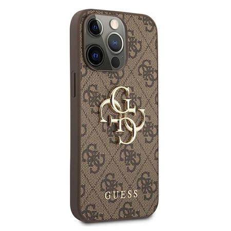 Guess GUHCP13L4GMGBR iPhone 13 Pro / 13 6,1" brązowy/brown hardcase 4G Big Metal Logo