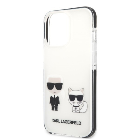 Original Case IPHONE 13 PRO MAX Karl Lagerfeld Hardcase Karl & Choupette white