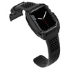 Kingxbar CYF148 2w1 pancerne etui Apple Watch SE, 6, 5, 4 (44 mm) ze stali nierdzewnej z paskiem czarne