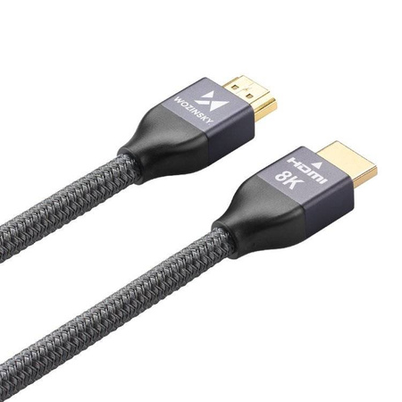 Wozinsky kabel HDMI 2.1 8K 60 Hz 48 Gbps / 4K 120 Hz / 2K 144 Hz 2m srebrny (WHDMI-20)