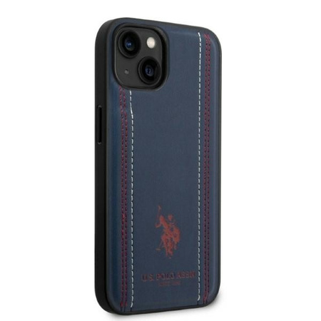 US Polo USHCP14MPFAV iPhone 14 Plus 6,7" granatowy/navy blue Leather Stitch