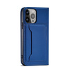 Magnet Card Case for iPhone 13 cover card wallet card stand blue