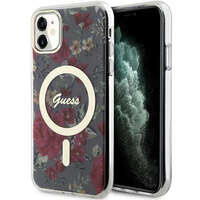 Guess GUHMN61HCFWSA iPhone 11 / Xr 6.1" green/khaki hardcase Flower MagSafe