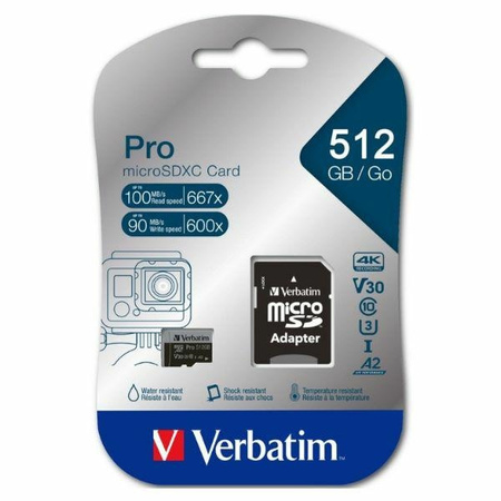 Verbatim Karta microSD 32GB + adapter Pro U3 czarny/black 47041