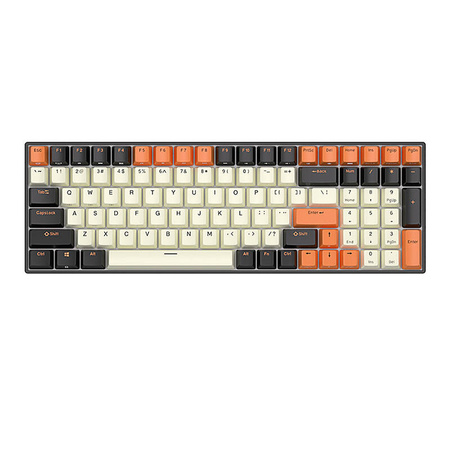 Klawiatura mechaniczna Royal Kludge RK100 RGB, brown switch (czarno-pomarańczowa)