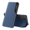 Eco Leather View Case elegant case with a flap and stand function for Samsung Galaxy A73 blue