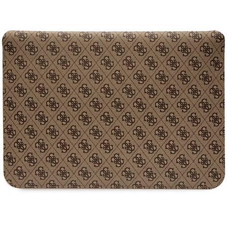 Guess Sleeve GUCS14PS4SGW 14" brązowy/ brown 4G Stripe Metal Logo