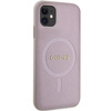 Guess GUHMN61PSAHMCP case for iPhone 11 / Xr - pink Saffiano MagSafe