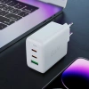 Acefast szybka ładowarka sieciowa GaN (2xUSB-C / USB-A) PPS / PD / QC4+ 65W czarna (A41)