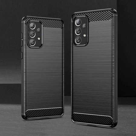 Carbon Case Flexible TPU-Hülle für Samsung Galaxy A73 schwarz