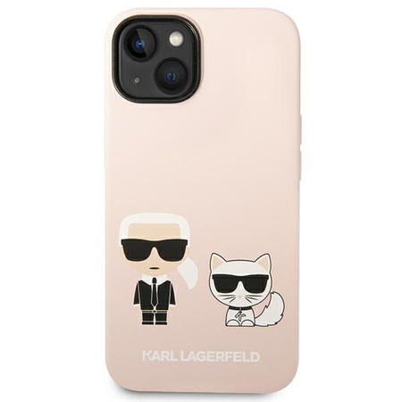 Karl Lagerfeld Liquid Silicone Karl & Choupette MagSafe - Etui iPhone 14 Plus (różowy)