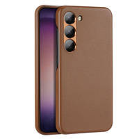 Dux Ducis Grit case for Samsung Galaxy S23+ elegant cover made of artificial leather MagSafe brown