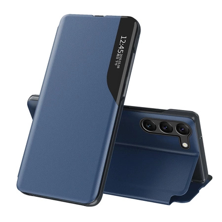 Eco Leather View Case für Samsung A05s mit Klappe – Blau