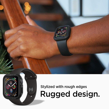 SPIGEN RUGGED ARMOR APPLE WATCH 4/5/6/SE (40MM) BLACK