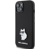 Karl Lagerfeld Silicone Choupette Metal Pin case for iPhone 15 Plus / 14 Plus - black