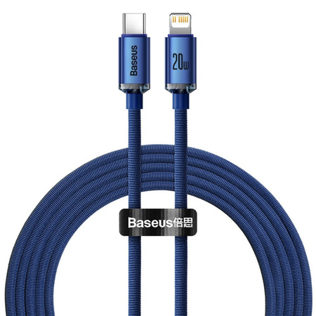 Baseus Crystal Shine Series Fast Charging Data Cable Type-C to iP 20W 2m Blue