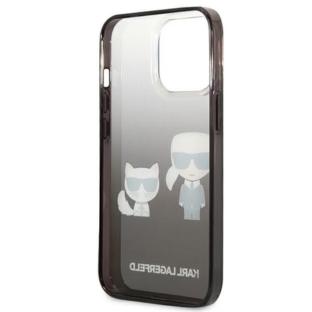 Karl Lagerfeld KLHCP13LTGKCK iPhone 13 Pro / 13 6,1 &quot;hardcase black / black Gradient Ikonik Karl &amp; Choupette