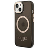 Guess Gold Outline Translucent MagSafe - Etui iPhone 14 Plus (czarny)