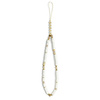 Guess zawieszka GUSTPEARW Phone Strap biały/white Heishi Beads