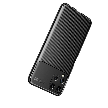 Etui SAMSUNG GALAXY A22 LTE / 4G Pancerne Shockproof Carbon Fiber granatowe