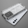 Honeycomb case armored cover with a gel frame for Vivo V23 5G transparent