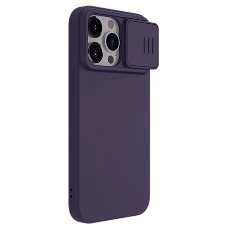 Nillkin CamShield Silky Silicone Case for iPhone 15 Pro with Camera Protector - Dark Purple