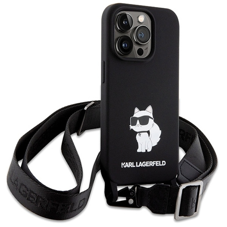 Karl Lagerfeld KLHCP15XSCBSCNK iPhone 15 Pro Max 6.7&quot; hardcase black/black Crossbody Silicone Choupette