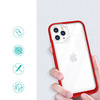 Klare 3in1 Hülle für iPhone 11 Pro Max Frame Cover Gel Rot