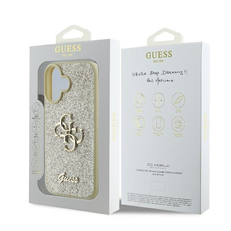 Guess GUHCP16MHG4SGD iPhone 16 Plus złoty/gold HC Fixed Glitter Big 4G