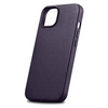 iCarer Case Leather Genuine Leather Case Cover for iPhone 14 Dark Purple (WMI14220705-DP) (MagSafe Compatible)