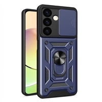 Hybrid Armor Camshield Panzerhülle für Samsung Galaxy A15 mit Kameraabdeckung – blau