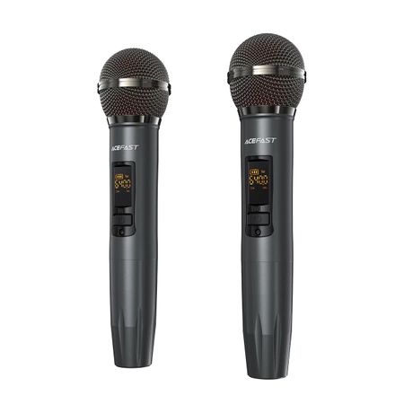 Acefast K1 wireless karaoke speaker with 2 microphones - black