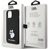 Karl Lagerfeld Silicone Choupette Metal Pin case for iPhone 15 Plus / 14 Plus - black